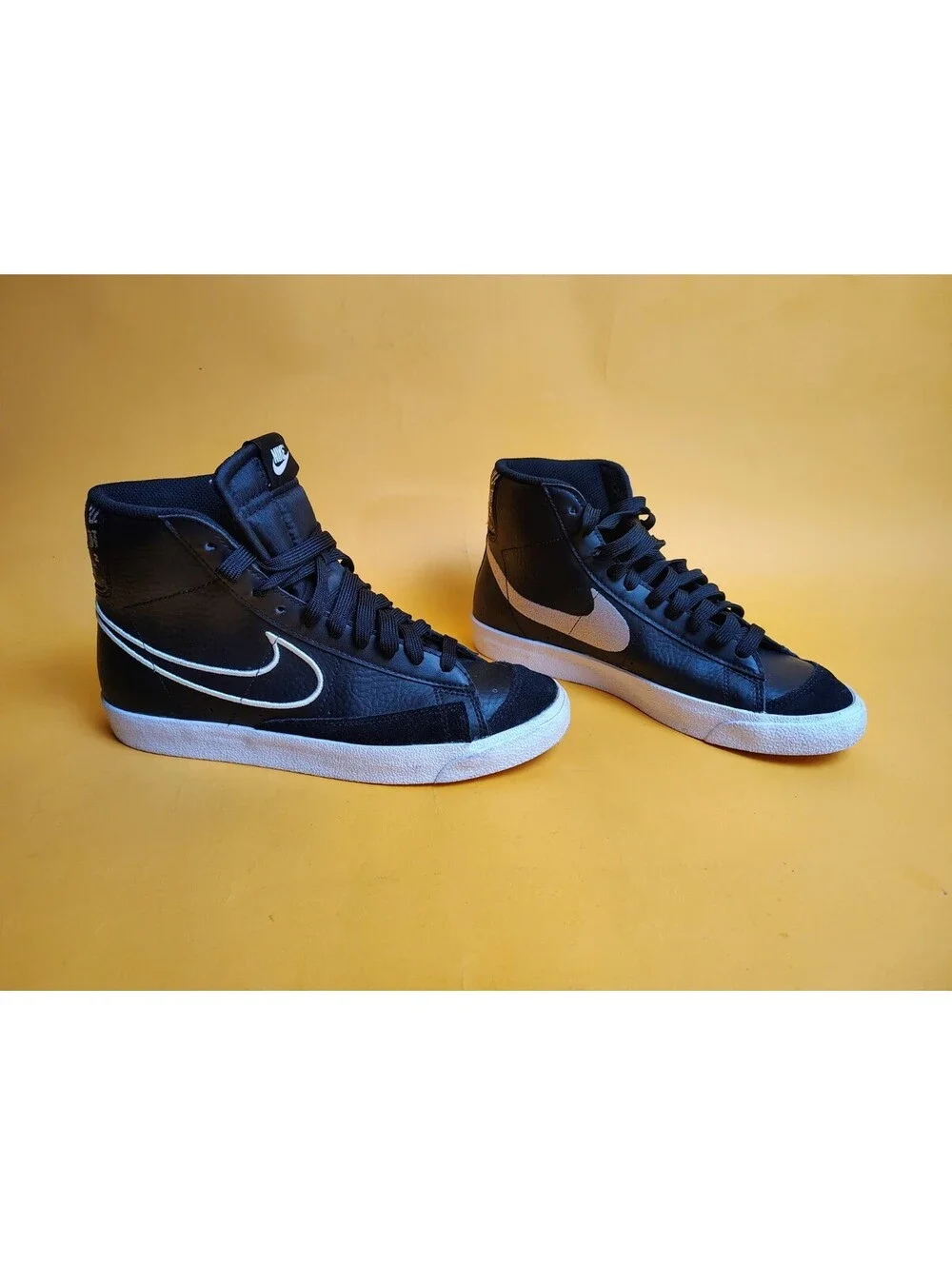 Nike Blazer Mid 77 SE Playful Fonts Black White GS 6.5Y Women 8 Shoes DJ0265-001